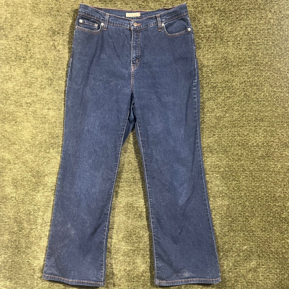 Levi's 512 Bootcut Jeans Womens 16S Blue Dark Wash Perfectly Slimming Stretch